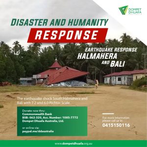 Earthquake Response; Halmahera and Bali